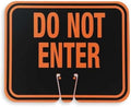 Cortina - 03-550-DNEG ABS Plastic Traffic Cone Sign,"Do Not Enter" 03-550-DNE, 12.75" Width x 10.375" Height, Black on Orange Single-Sided by Cortina+Safety+Products