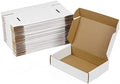 9x6x2 Inches Shipping Boxes Pack of 25, White Corrugated Cardboard Boxes for Small Bussiness by Sodissa