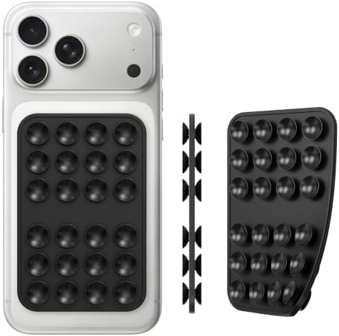 Double Sided Silicone Suction Cup Phone Case Mount for Selfie & Video Black by TopmadeProduct-Ordernow