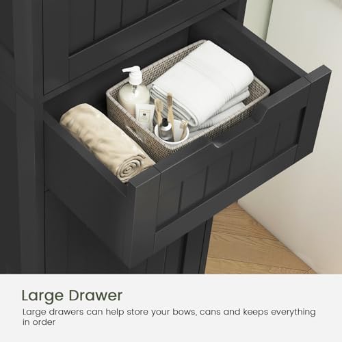 Iwell 66.9" Tall Bathroom Storage Cabinet with 2 Doors & 1 Drawer - Image 5