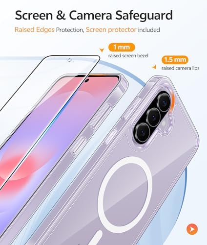 FNTCASE for Galaxy A37/A36 5G Phone Case, Fit for Magsafe, Screen Protector - Image 4