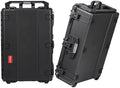 Regetek Rolling Case with Foam, 37 x 25.5 x 12 Inch, Transport Hard Case with Wheels/ 3 Large Handles for Camera, Tool, Equipment, Crushproof,Waterproof, Lockable, Inner 33.66" x 22.64" x 9.06" by Regetek
