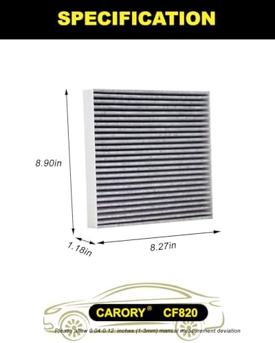Cabin Air Filter w/Activated Carbon for Hyundai, Kia, Genesis - Tucson, Elantra, Santa Fe, Santa Cruz, Sportage, Sorento, Sonata, Ioniq 5, Ioniq 6, K5, Elantra N, Niro, EV6, EV9, GV60, CF820 - Image 2