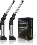 HOTLIGH Work Light Rechargeable - 800 Lumens Work Light with Multifunctional Foldable Design, 2200 mAh Magnetic Flashlight, 3 Lighting Modes Mechanic Flashlight for Car Repairing/Emergency, 2 Pack by HOTILIGHLUX