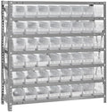 Quantum Storage Systems 1839-103CL Solid Heavy Duty 7 Shelves 48 Economy Clear Bins 39" H x 36" W x 18" D by QuantumStorageSystems