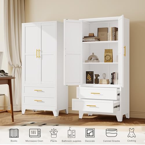 GAIOUS Steel Pantry Cabinet, 71" Metal Storage Cabinets - Image 4