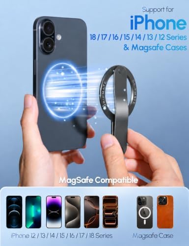 GripMate for MagSafe Phone Grip for iPhone, Slim Magnetic Phone Ring Holder - Image 2