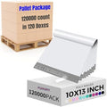 Fuxury 120000pcs 10x13" Poly Mailers Pallet,White Shipping Bags for Clothes by Fuxury