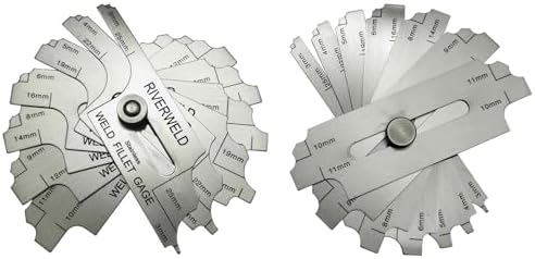 RIVERWELD 7 piece Fillet Weld Set Gage MG-11 Rl Gauge Depth Gauges - Image 2