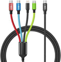 USB C Multi Charging Cable, Dual Type-C 4 in 1, 1Pack 5FT by Firsting