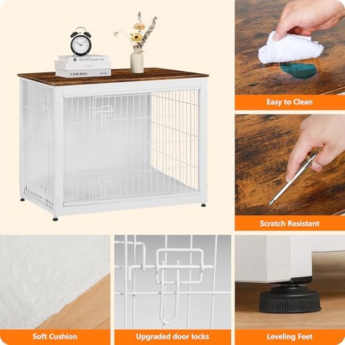 DWANTON 38.5" XL Dog Crate Furniture with Cushion, Large Dog Kennel Indoor - Image 5