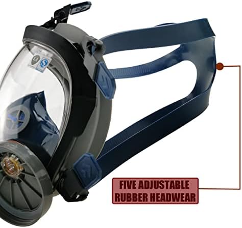 SYINE Organic Vapors Full Respirator Mask Gas Mask Spray Paint Chemical Formaldehyde Dustproof Respiratory Protection,Respirator with 1 Pair Filter Cartridges and Carrier Bag - Image 3
