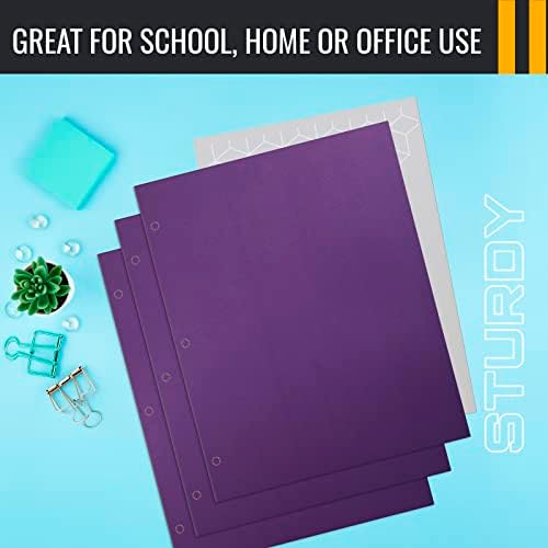 Better Office Products Two Pocket Portfolio Folders, 50-Pack, Purple, Letter Size Paper Folders, 50 Pieces, Purple - Image 6