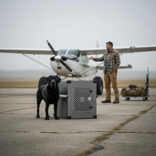Impact Airline Dog Crate - Aluminum Kennel (Gray, 40"(40.5"L x 23"W x 29"H) - Image 4