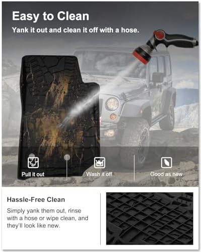 Kiwi Master Floor Mats & Cargo Mat for 2014-2018 Jeep Wrangler JK 4-Door - Image 7