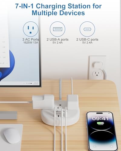 Small Extension Cord with USB C - 5 FT Short Extension Cord - Image 5