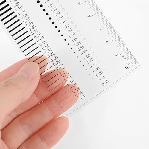 HARFINGTON High Precision SEC Size Estimation Chart 8cm 0.5mm Transparency Flaw Detection Film Ruler for Diameter and Line Width Defects Measuring - Image 5