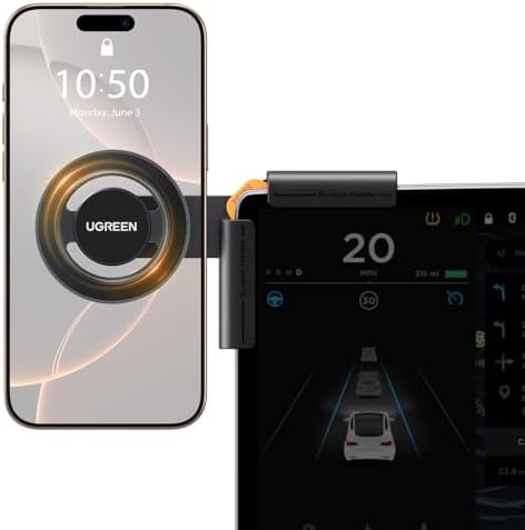 UGREEN Tesla Phone Mount with Strongest Magnet Power, Fully Adjustable View by UGREEN