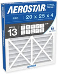 Aerostar Air Filter 20x25x4 MERV 13 AC Filter, HVAC, Furnace Filter, 6 Pack by AirFiltersDelivered