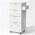 OmySalon Salon Cart with Wheels, 4-Drawers Rolling Hair Styling Station, Salon Trolley with Hot Tool Holders, Mobile Organizer for Barbershop, Beauty Spa, Upgrade White by OmySalon