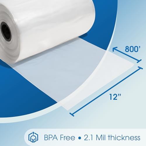 12" X 800' Clear Plastic Tubing - 2.1 Mil Poly Tube Roll - Image 2