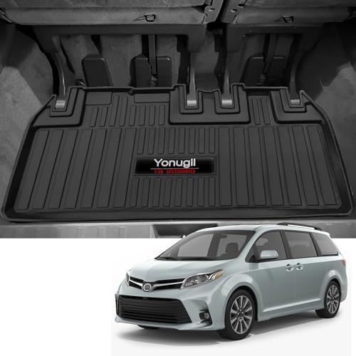 Custom for 2011-2019 Toyota Sienna Cargo Mats Trunk Liner All Weather TPE Protection Mat Accessories (for 2011-2019 Toyota Sienna) by Yonugli