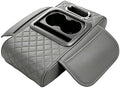 Car Center Console Armrest Pillow, Memory Foam 5 in 1 Armrest Cushion with Tissue Box Holder, Cup Holder Phone Slot & Storage Bags, Universal Middle Console Cover Interior Car Accessories (Gray) by Unknown
