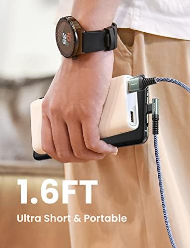 USB Type C Cable AINOPE [2-Pack, 1.6ft] 3.1A Type C Charger Fast Charging Right Angle, Durable Nylon Braided USB C Cable, Smartphone - Image 5