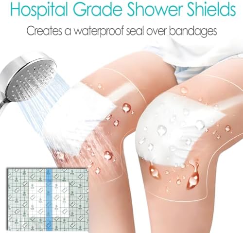 Waterproof Shower Protector Large Cover Shields for PICC Central Line Peritoneal Dialysis Chest Port Feeding Tube PD Catheter Accessories Bandages with Non-Stick Center Pad 10"x12"(Pack of 14) - Image 4