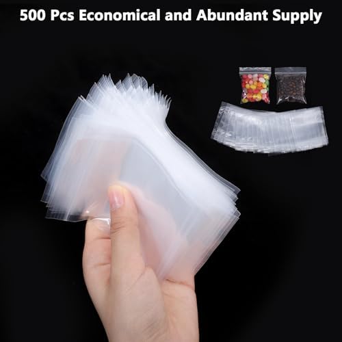 500 PCS 3" x 3" Small Plastic Bags 2 Mil Mini Clear Plastic Poly Bag - Image 3