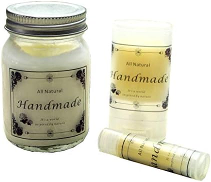Homemade Skincare Products Adhesive Labels Stickers for Lip Balm Handcream Candle Container Tubes 20pcs (Handmade for All Products) by ZZYBIA