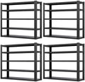 5-Tier Heavy Duty Garage Shelving, 5000LBS Capacity, 84" H x 62" W x 24" D, Boltless Adjustable Metal Storage Rack for Garage, Warehouse, Basement, Shop, Pantry, Black by Unknown