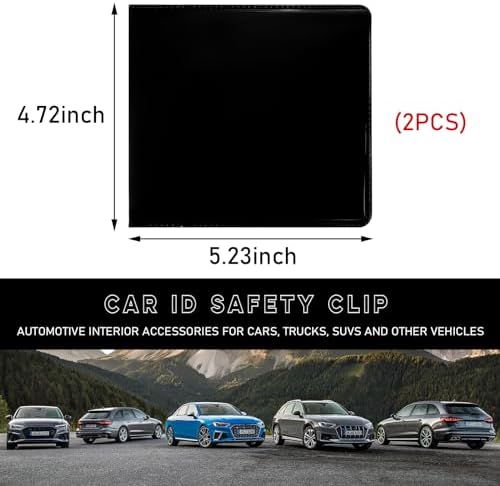 Ziciner 2PCS Car Registration and Insurance Holder, 5.2"× 4.7" Premium Auto Glove Box Organizer with Closure, Essential Vehicle Document Holder for Card, Driver License (Black) - Image 2