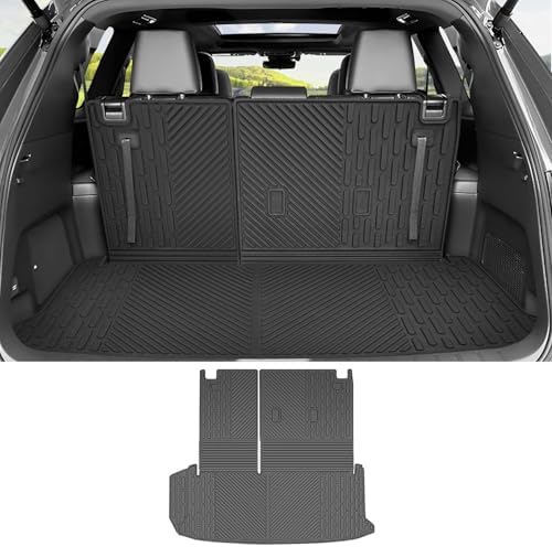 Cargo Mat Compatible with 2024 2025 Toyota Grand Highlander Cargo Liner Backrest Liner Seatback Protector for 2024 Toyota Grand Highlander Accessories(24-25 Grand Highlander) by HUYINPJ