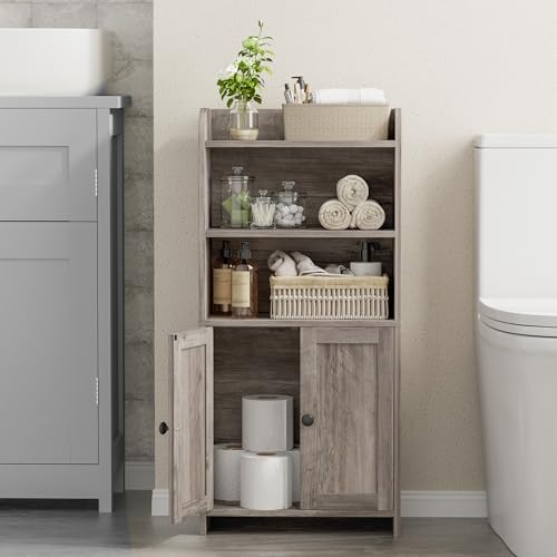 Homhedy Small Bathroom Storage Cabinet, Toilet Paper Storage Cabinet - Image 7