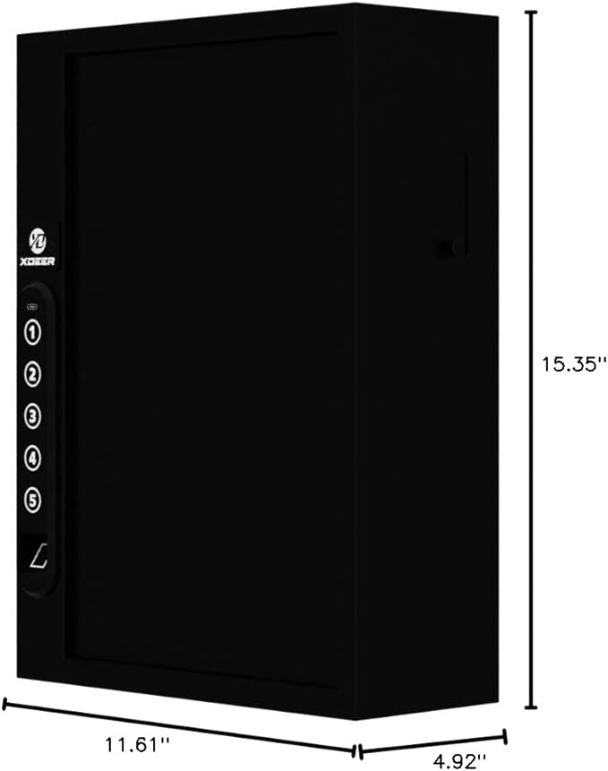 XDeer 60-Key Biometric Lock Box, Wall Mount - Image 2