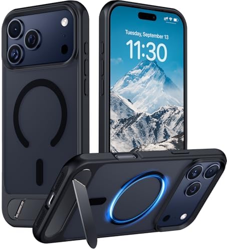Temdan Magnetic for iPhone 18 Pro Case/iPhone 17 Pro Case Stand Black by Temdan