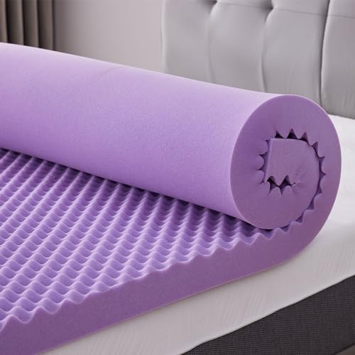 SINWEEK 3.8 Inch Egg Crate Memory Foam Mattress Topper Twin Size, Soft Mattress Pad for Back Pain Relief, Bed Topper, CertiPUR-US Certified by SINWEEK