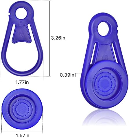 Tarp Clips Heavy Duty, 20 Pack Tarp Grabber Movable Canopy Clips for Outdoor Camping, Tent, Awning, Banner, Cover Swimming Pool Covers Plastic Tarp Holder Clips Blue - Image 2