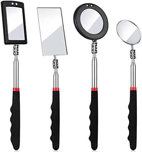 BBTO 4 Pcs LED Telescoping Inspection Mirror,Classic Style,Various Sizes by BBTO