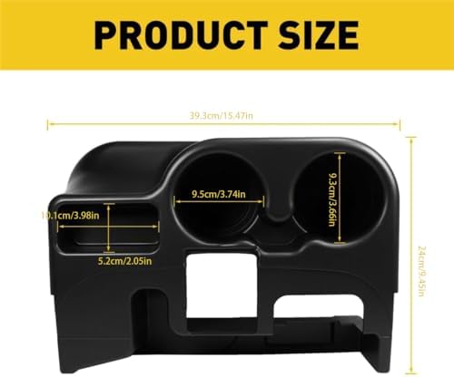 ABS Cup Holder with Storage Tray for 1500 2500 3500 Models 2003-2012 Vehicle Center Console Organizers SS281AZAA - Image 3