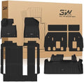 3W Floor Mats for Toyota Sienna 2021-2026 LE/XLE (Only for 8 Seat), TPE by 3W