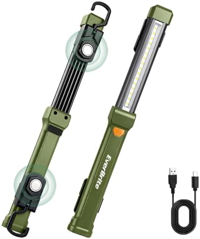 EverBrite 1000LM Work Light, Rechargeable Magnetic Flashlight, Green by EverBrite