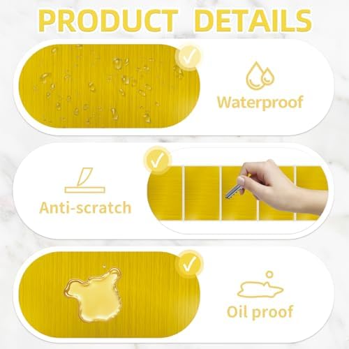 3" x 2" Holographic Thermal Label,Self-Adhesive Rectangle Thermal Sticker Labels for Logo Design,Price Tag,Thanks Card,Address,QR Code（Brushed Gold） - Image 3