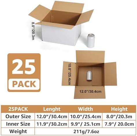 EXYGLO 15 Pack 12x10x8 Shipping Boxes for Small Business, White Corrugated Cardboard Small Box for Packaging, Moving, Mailing, and Storing - Image 2