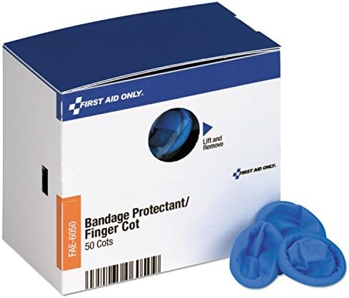 First Aid Only FAE-6150 SmartCompliance Finger Cots, First Aid Kit Refill Supplies for Business, Food Service, and Home, 50 Count by FirstAidOnly