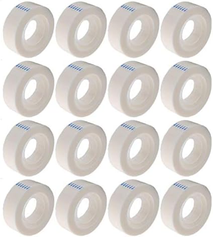 Invisible Clear Tape, 16 Rolls, Home Office Supplies, Back to School Supplies for College and Classrooms, Strong Adhesive, Photo-Safe, 0.75 in x 900 in, 1 in Core by MJUNM