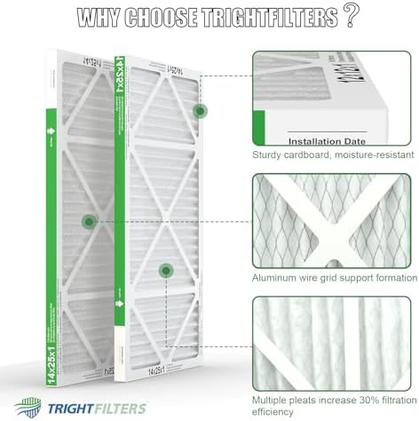 TRIGHTFILTERS 14x25x1 Air Filter 4 Pack, MERV 8 Filter Replacement - Image 3