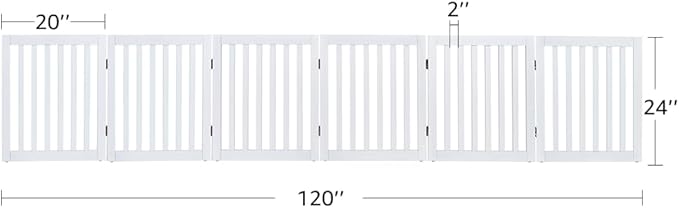 unipaws 120" Extra Wide Pet Gate, Free Standing Dog Gate - Image 7