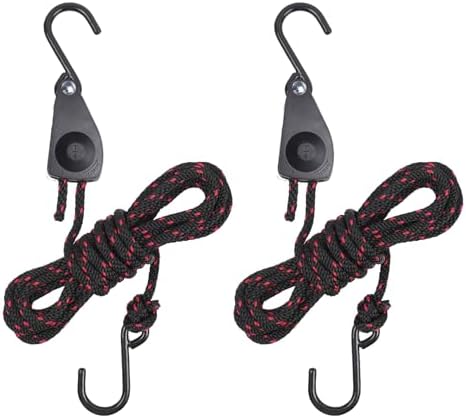 Longer 1/4" Adjustable Rope Hanger 2Pcs 12FT Tie Down Ropes by Unknown